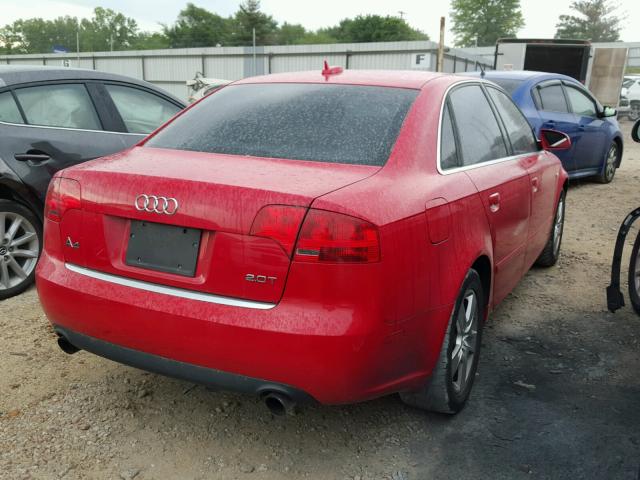 WAUAF78E06A024956 - 2006 AUDI A4 2 RED photo 4