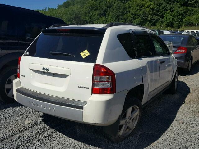 1J8FF57W37D217490 - 2007 JEEP COMPASS LI WHITE photo 4