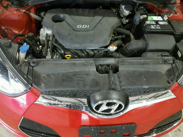 KMHTC6AD3DU109586 - 2013 HYUNDAI VELOSTER B RED photo 7