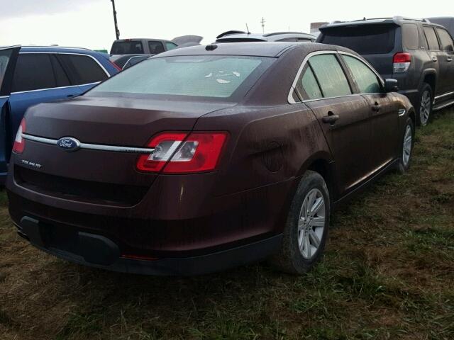 1FAHP2DW1CG139712 - 2012 FORD TAURUS BURGUNDY photo 4