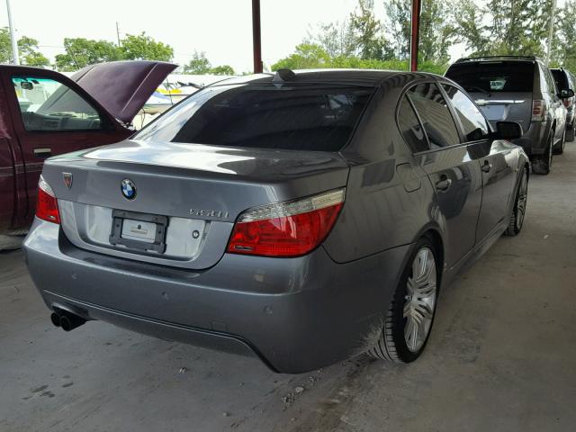 WBANW535X8CT53295 - 2008 BMW 550 I GRAY photo 4