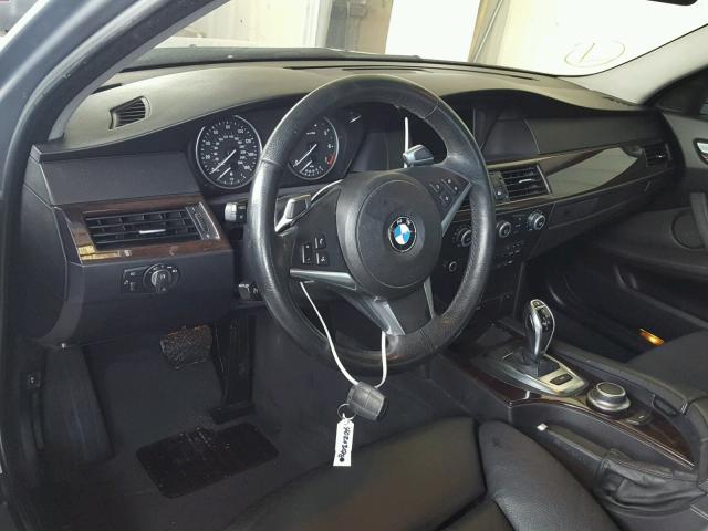 WBANW535X8CT53295 - 2008 BMW 550 I GRAY photo 9