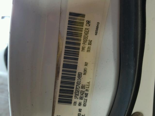 1P3ES27C7VD114993 - 1997 PLYMOUTH NEON BASE 白色 照片 10