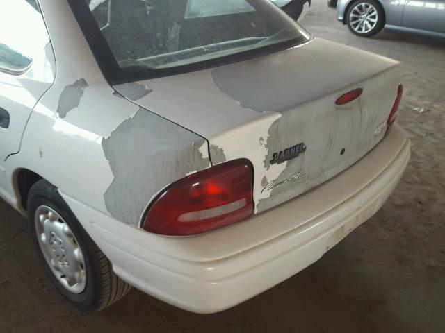 1P3ES27C7VD114993 - 1997 PLYMOUTH NEON BASE 白色 照片 9