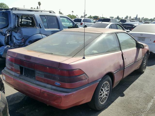 1ZVPT20C5M5127862 - 1991 FORD PROBE GL RED photo 4