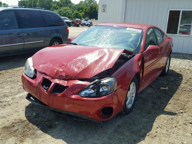 2G2WP552X81159089 - 2008 PONTIAC GRAND PRIX RED photo 2