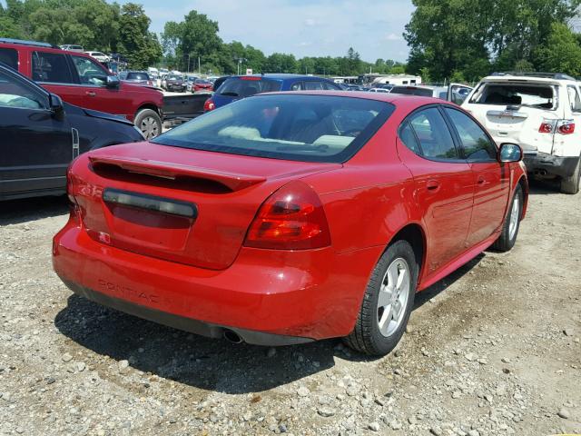 2G2WP552X81159089 - 2008 PONTIAC GRAND PRIX RED photo 4