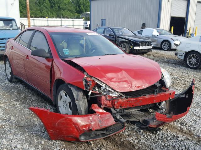 1G2ZF58B874180621 - 2007 PONTIAC G6 VALUE L RED photo 1