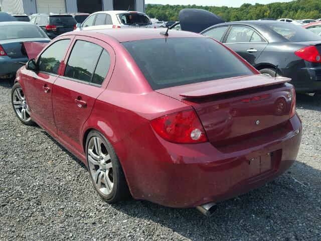 1G1AP58X697138752 - 2009 CHEVROLET COBALT SS BURGUNDY photo 3