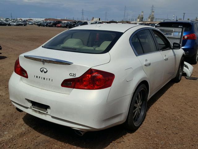 JN1DV6AP2BM831175 - 2011 INFINITI G25 BASE WHITE photo 4