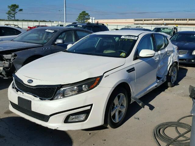 KNAGM4A72E5517118 - 2014 KIA OPTIMA LX WHITE photo 2