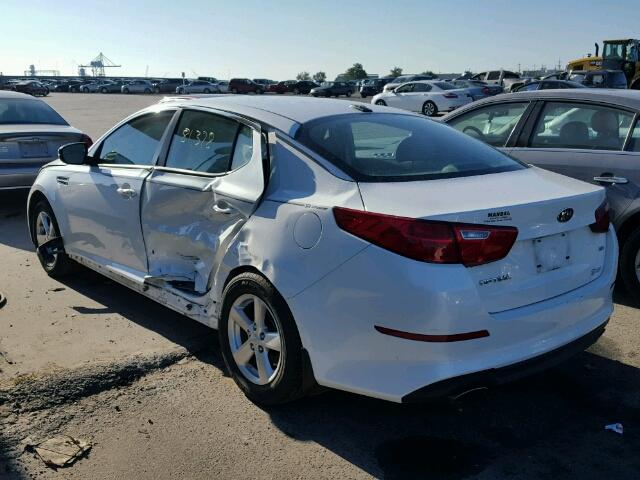 KNAGM4A72E5517118 - 2014 KIA OPTIMA LX WHITE photo 3