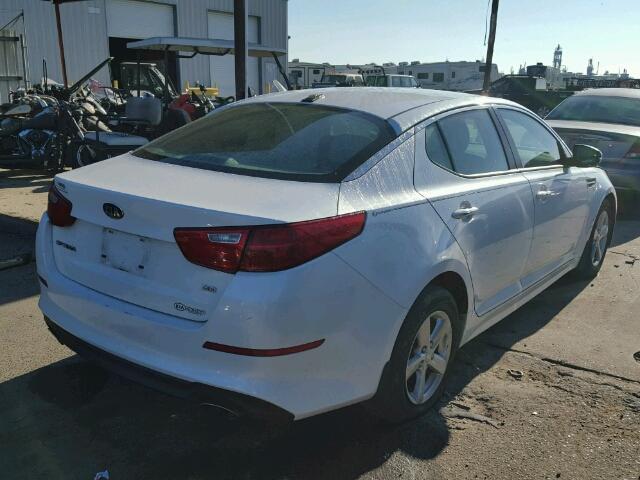 KNAGM4A72E5517118 - 2014 KIA OPTIMA LX WHITE photo 4