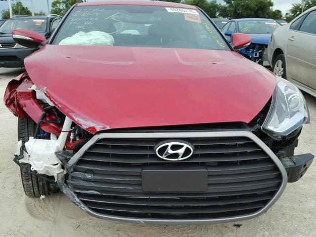 KMHTC6AE4GU279338 - 2016 HYUNDAI VELOSTER T RED photo 9