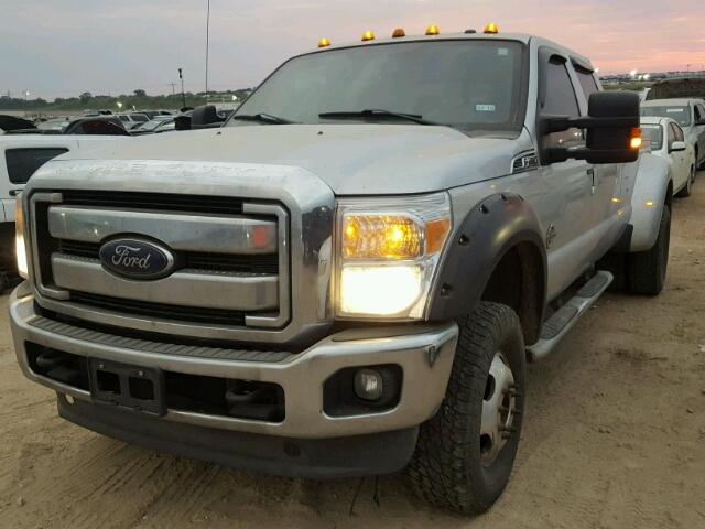 1FT8W3DT3CEB57696 - 2012 FORD F350 SILVER photo 2