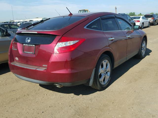 5J6TF2H58BL004607 - 2011 HONDA ACCORD CRO RED photo 4