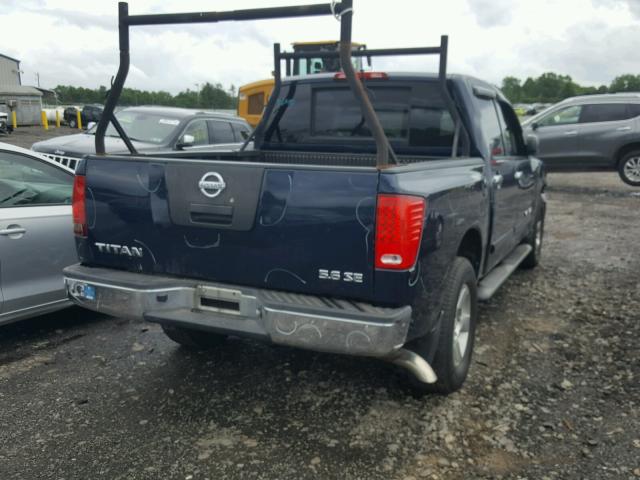 1N6AA07B37N233826 - 2007 NISSAN TITAN BLUE photo 4