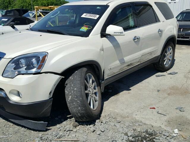 1GKEV33D09J141816 - 2009 GMC ACADIA SLT თეთრი ფოტო 9
