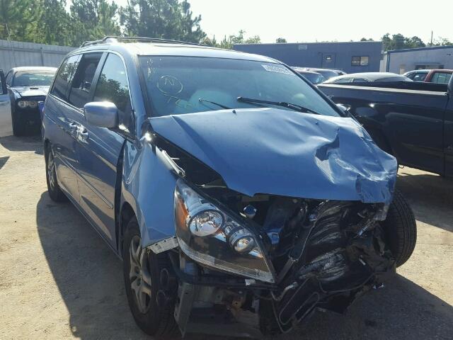 5FNRL38406B037910 - 2006 HONDA ODYSSEY EX BLUE photo 1