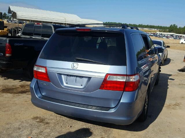 5FNRL38406B037910 - 2006 HONDA ODYSSEY EX BLUE photo 4