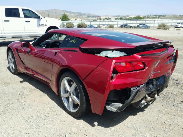 1G1YD2D79E5130856 - 2014 CHEVROLET CORVETTE S MAROON photo 3