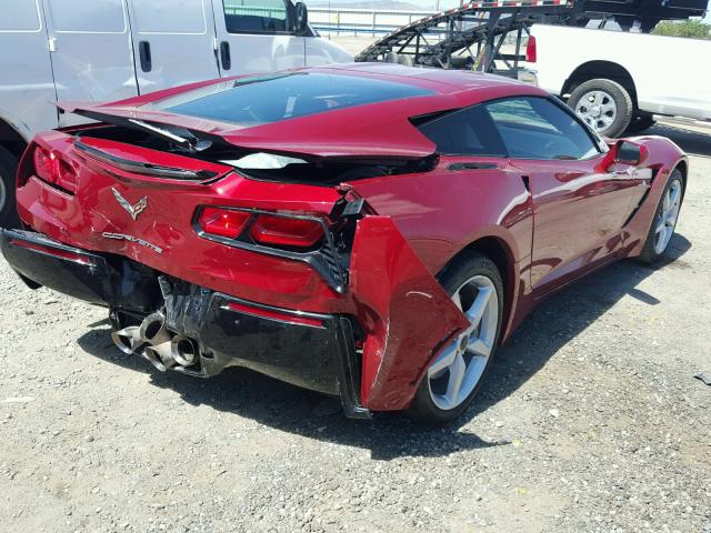 1G1YD2D79E5130856 - 2014 CHEVROLET CORVETTE S MAROON photo 4