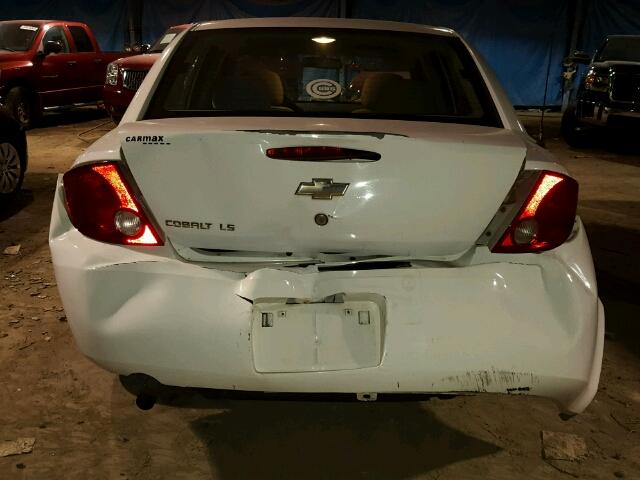 1G1AK55F677270708 - 2007 CHEVROLET COBALT LS WHITE photo 9