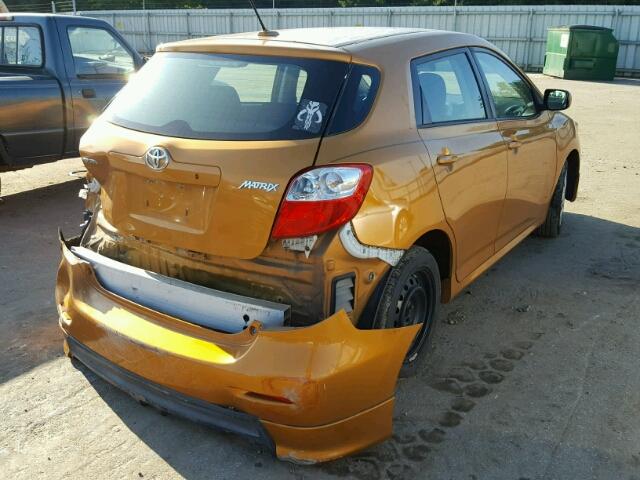 2T1KU4EE6AC318463 - 2010 TOYOTA COROLLA MA ORANGE photo 4