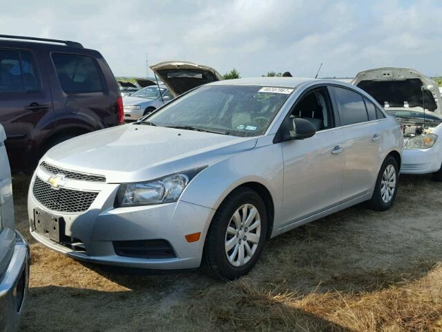 1G1PD5SH9B7200560 - 2011 CHEVROLET CRUZE LS SILVER photo 2