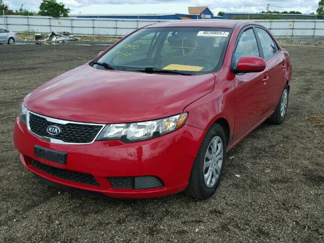 KNAFU4A25D5730417 - 2013 KIA FORTE EX RED photo 2