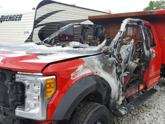 1FD0X4GT9HED73115 - 2017 FORD F450 SUPER RED photo 9