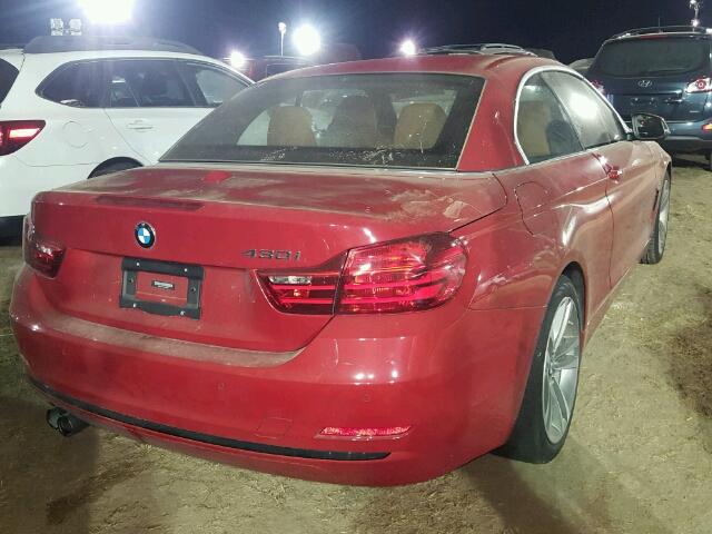 WBA4U7C3XH5J54957 - 2017 BMW 430I RED photo 4