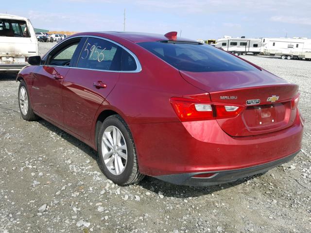 1G1ZE5ST1HF247994 - 2017 CHEVROLET MALIBU LT MAROON photo 3