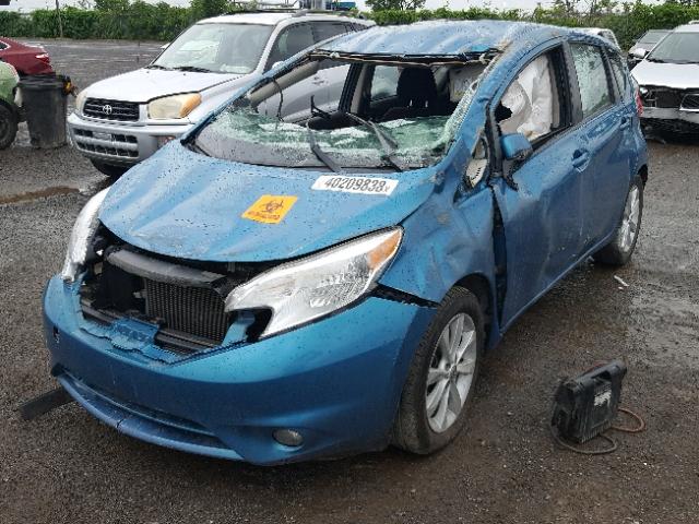 3N1CE2CPXEL357105 - 2014 NISSAN VERSA NOTE BLUE photo 2