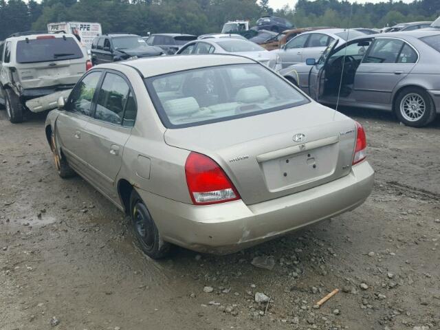 KMHDN45D71U141689 - 2001 HYUNDAI ELANTRA GL BEIGE photo 3