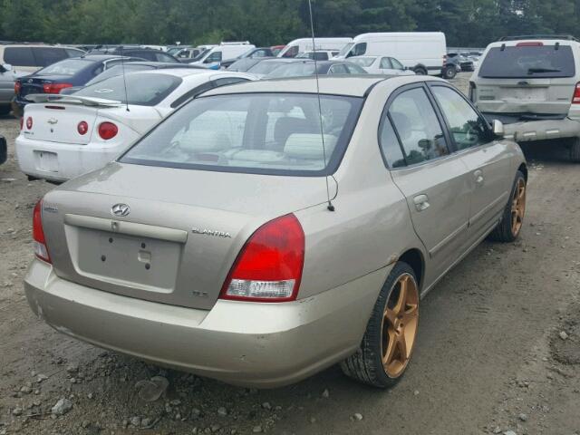 KMHDN45D71U141689 - 2001 HYUNDAI ELANTRA GL BEIGE photo 4