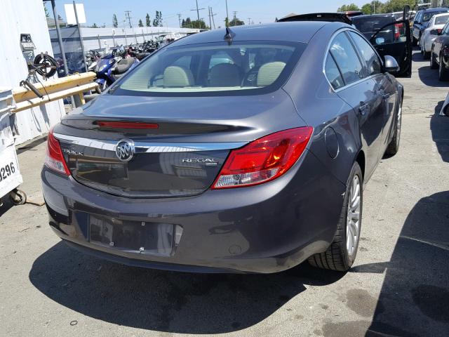 W04GN5EC9B1109886 - 2011 BUICK REGAL CXL GRAY photo 4