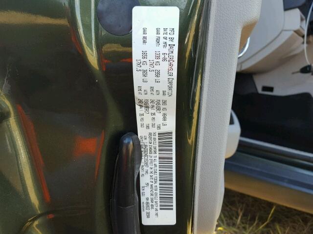 1J8HG582X6C352097 - 2006 JEEP COMMANDER 绿色 照片 10