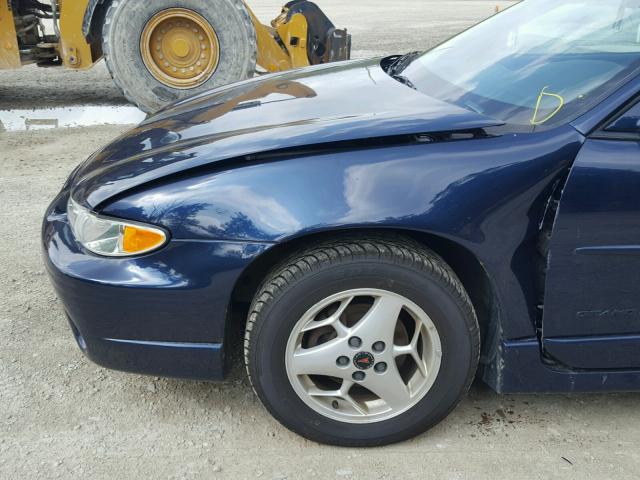 1G2WP12K91F260989 - 2001 PONTIAC GRAND PRIX Կապույտ լուսանկար 10