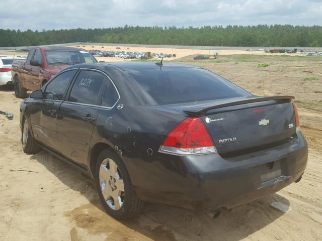 2G1WD58C869101790 - 2006 CHEVROLET IMPALA SUP BLACK photo 3