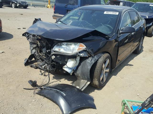 1G1ZC5E07CF222632 - 2012 CHEVROLET MALIBU 1LT BLACK photo 2
