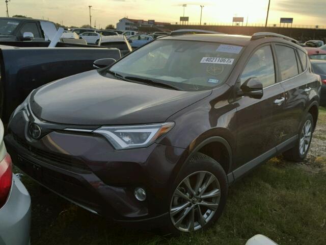 2T3YFREV2GW281590 - 2016 TOYOTA RAV4 MAROON photo 2