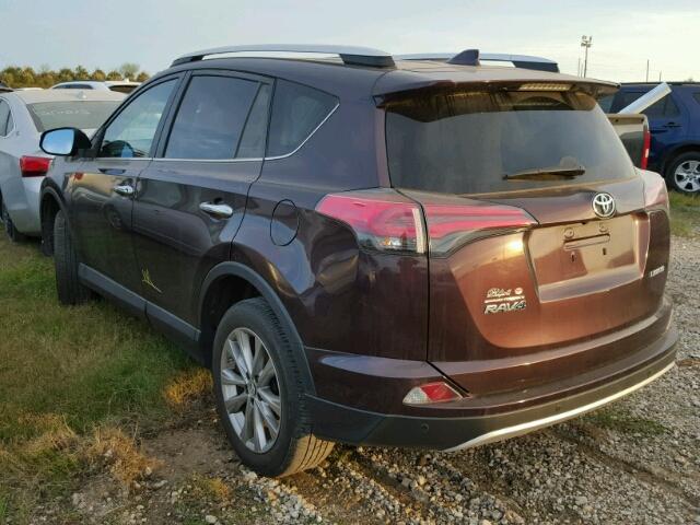 2T3YFREV2GW281590 - 2016 TOYOTA RAV4 MAROON photo 3