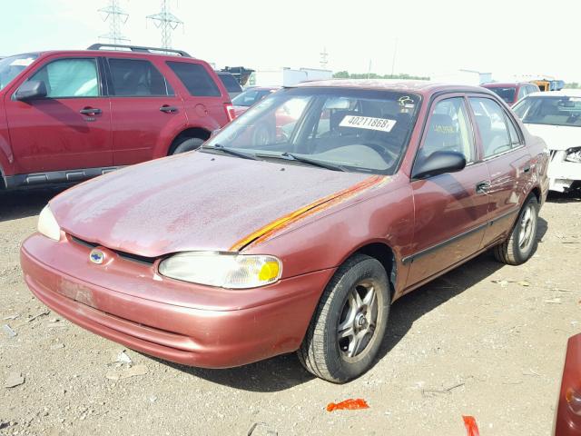 1Y1SK5289XZ434891 - 1999 CHEVROLET GEO PRIZM RED photo 2