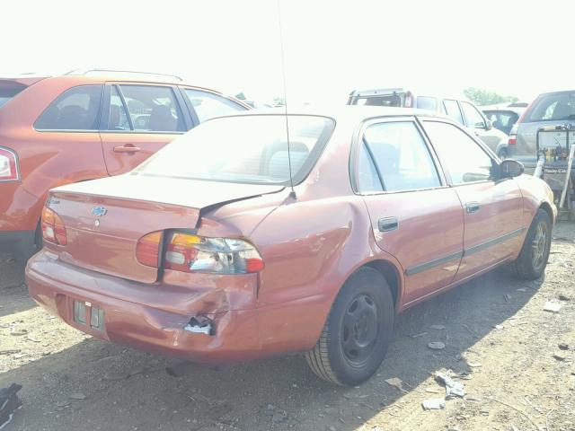 1Y1SK5289XZ434891 - 1999 CHEVROLET GEO PRIZM 红色 照片 4