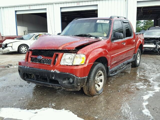 1FMZU67E41UA66766 - 2001 FORD EXPLORER S MAROON photo 2