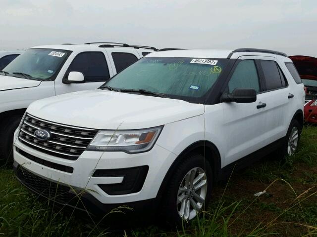 1FM5K7B89GGC82101 - 2016 FORD EXPLORER WHITE photo 2