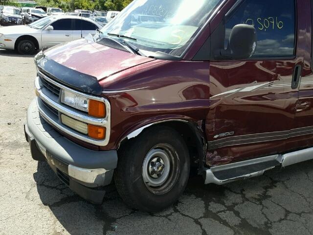 1GBFG15W3Y1210773 - 2000 CHEVROLET EXPRESS G1 BURGUNDY photo 9