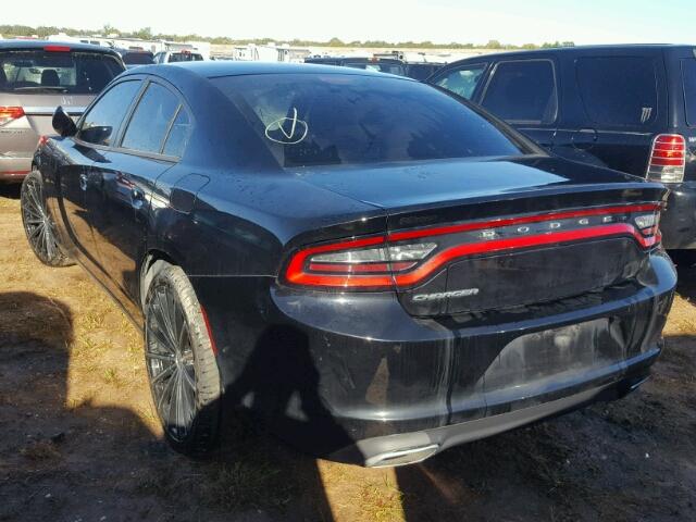 2C3CDXBG9GH228772 - 2016 DODGE CHARGER BLACK photo 3