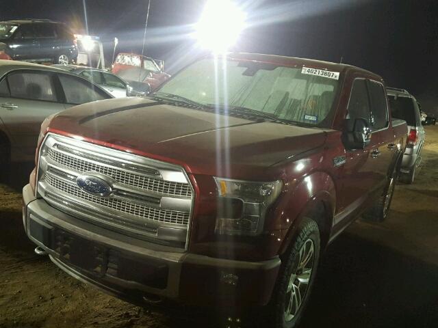 1FTEW1EF3FFB90163 - 2015 FORD F150 SUPER RED photo 2